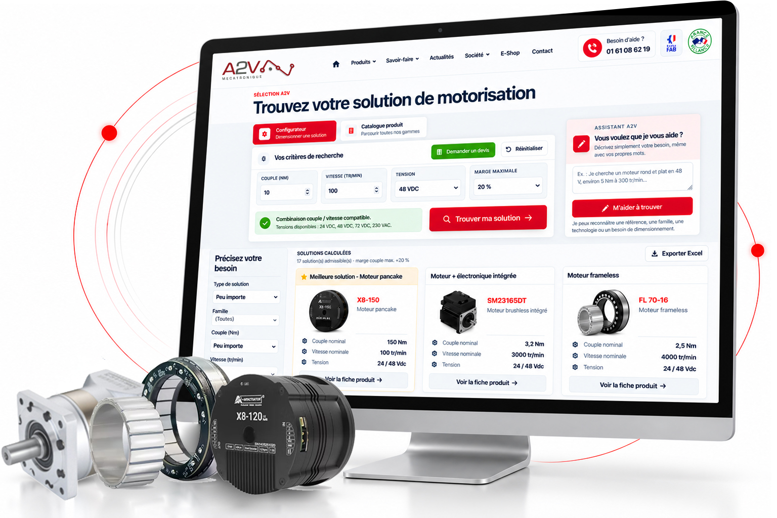 Solutions de motorisation brushless A2V