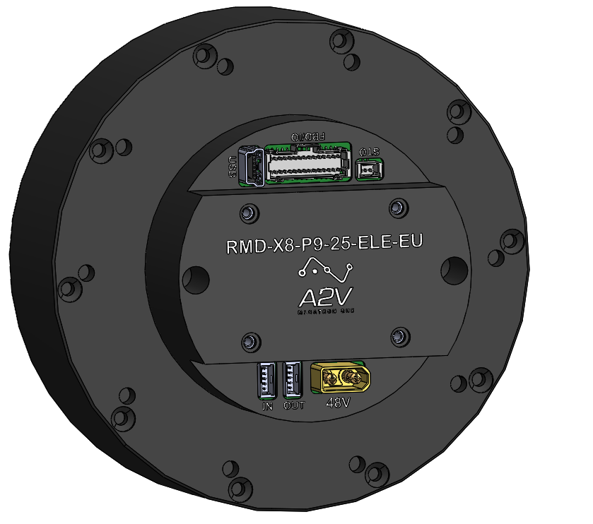 Servomoteur brushless pancake RMD-X8-P9-25-ELE-EU EtherCAT